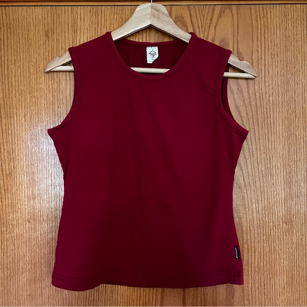 Prana Red Fitted Sleeveless Tank Top